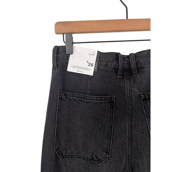 Kancan Womens Black 90s Straight Jeans Pockets Cargo Grunge Size 5 / 26 - Picture 5 of 6